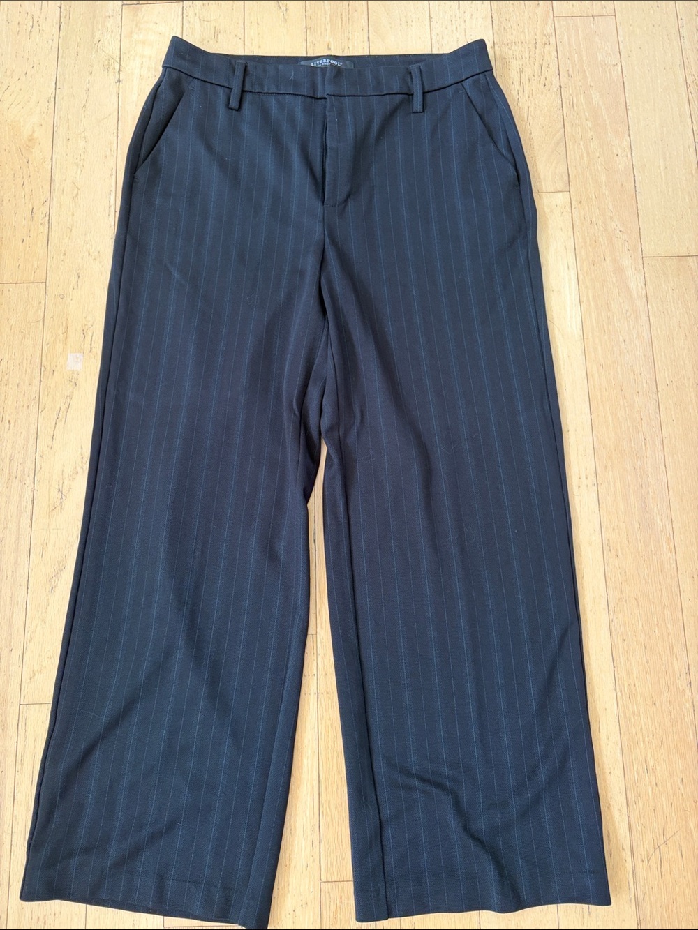 Liverpool Women’s Black Pinstripe Dress Pants Size 12